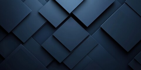 Fototapeta premium Abstract geometric pattern with overlapping blue metallic panels