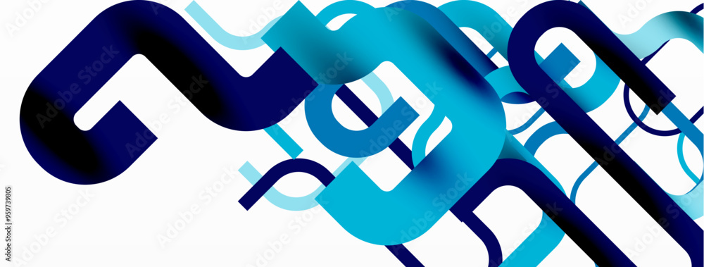Poster Wave lines minimal abstract background