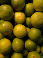 Limes on a white table at home thailand	