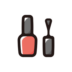 Nail polish outline icon for graphic design, apps and websites