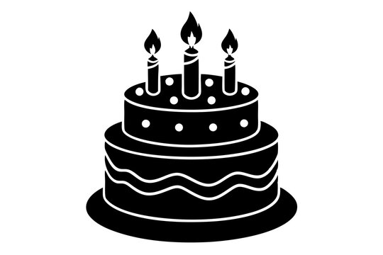recommend clip art: Birthday cake vector silhouette, birthday cake icon	
                    