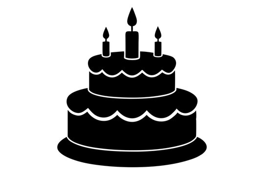 recommend clip art: Birthday cake vector silhouette, birthday cake icon	
                    