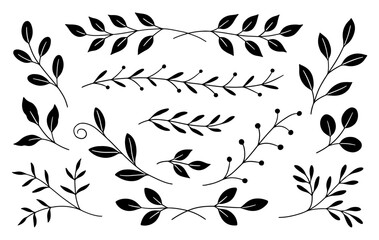 Black and white floral elements