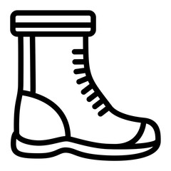 Hiking boots line icon. Camping boots line icon. safety, walking, wear, protection, graphic, foot, fashionable, leather, protective, sole, shoe