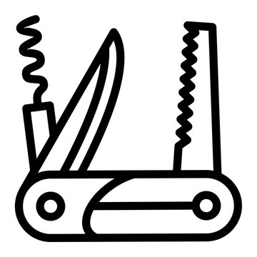 recommend clip art: Pocket knife line icon. Folding knife line icon. hiking, outline, steel, tool, graphic, utility, survival, sharp, compact, kit