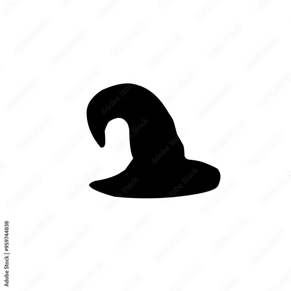 Canvas Prints halloween witch hat silhouette