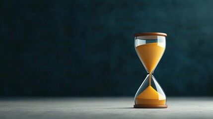 hourglass with sand, time concept