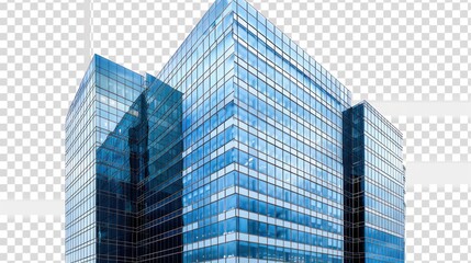 Fototapeta premium Tall office building on transparency background PNG
