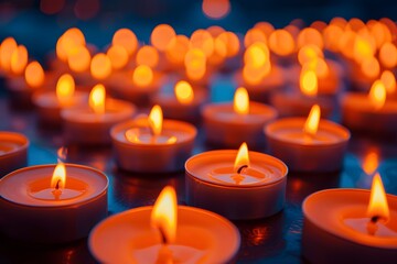 A Serene Display of Flickering Candlelight