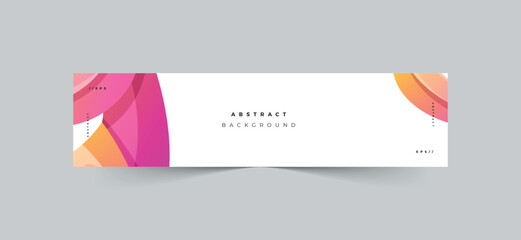 Fototapeta premium Abstract gradient creative background linkedin banner template