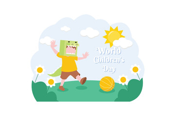 Children's Day Flat Design Illustration