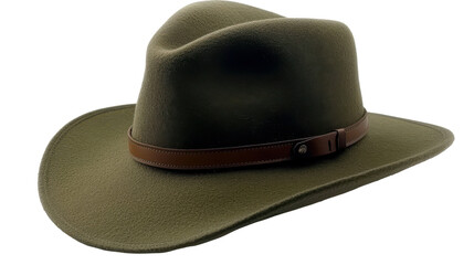 Classic Australian bush hat in khaki with brown band