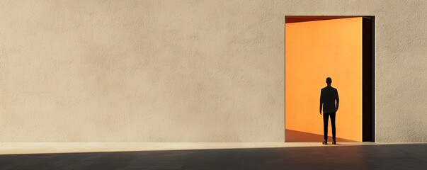 Person standing at the threshold of a new home, ready to start a new chapter