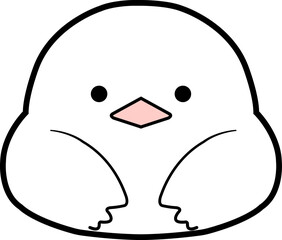 シンプルな鳥のイラスト