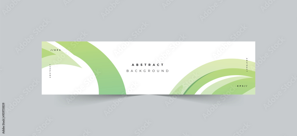 Wall mural modern abstract gradient shapes background linkedin banner template