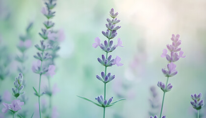 Fototapeta premium A single pastel color, such as mint green or lavender, providing a soothing and simple backdrop