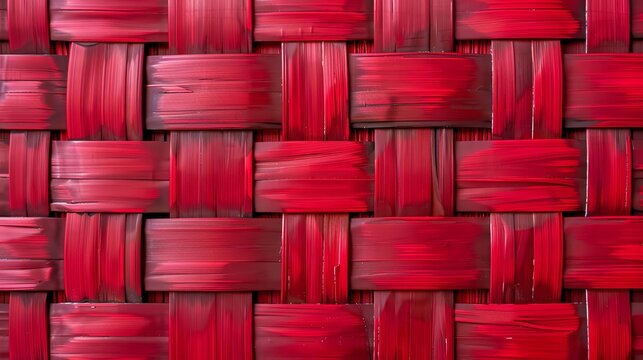 A woven red pattern with a slight sheen.