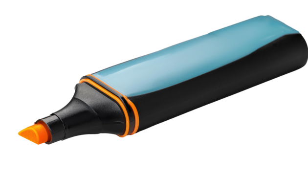 yellow Highlighter pen isolated on white background 