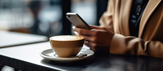 Coffee Break with a Phone in Hand