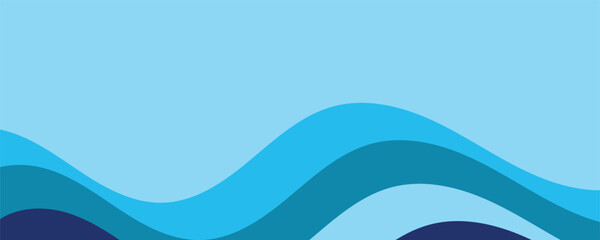 Sea waves layered vector background illustration and sea beach vector illustration.