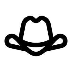 cowboy hat, cap, hat, classic, headwear outline icon
