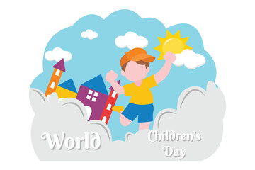 Children's Day Flat Design Illustration