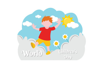 Obraz premium Children's Day Flat Design Illustration