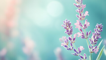 Obraz premium A single pastel color, such as mint green or lavender, providing a soothing and simple backdrop
