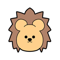 シンプルなライオンの顔のイラスト