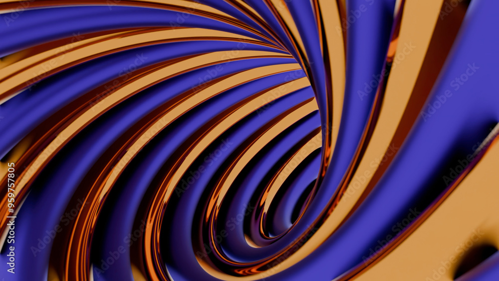 Poster abstract colorful rotating spiral stripes. design. optical illusion in motion creating effect of tor