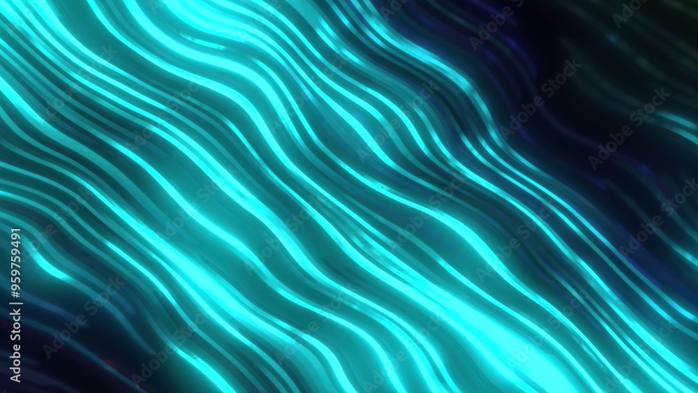 Poster abstract blue wave patterns a dynamic visual experience through artful design and fluidity
