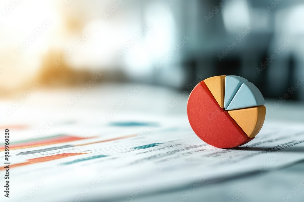 Poster vibrant pie chart and bar graph showcase strategic business insights and data visualization techniqu