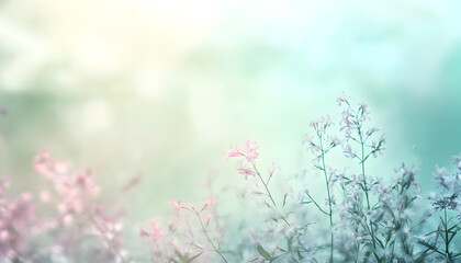 Naklejka premium A single pastel color, such as mint green or lavender, providing a soothing and simple backdrop