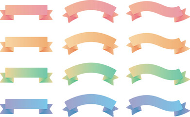 リボンのフレーム素材セット