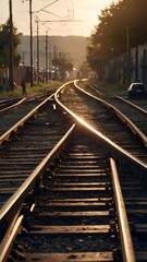 Obraz premium railway in the night