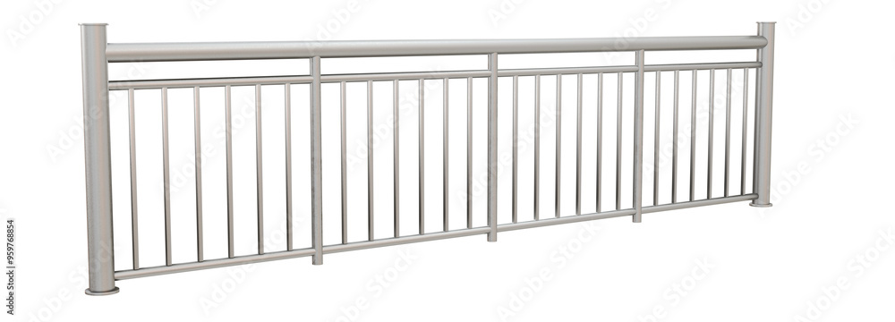 Poster isolated handrail for design projects: a transparent background makes this handrail model easy to in