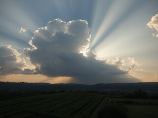 Amazing high resolution photos of a life situation, when there is a ray of sunshine behind every cloud. Nature