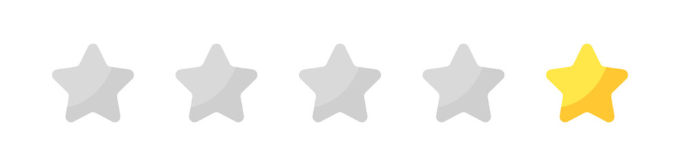 Star rating set icons. Flat style. Vector icons.