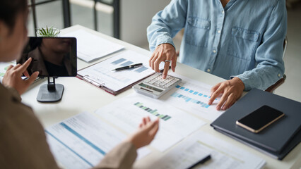 business man Auditor or internal revenue service staff checking annual financial statements company Audit  Accounting tax.