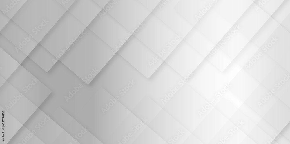 Poster abstract modern white, gray, silver pattern geometric luxury gradient line background random square 