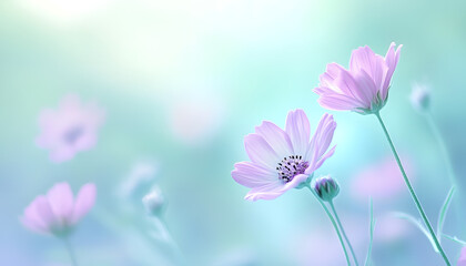 Fototapeta premium A single pastel color, such as mint green or lavender, providing a soothing and simple backdrop