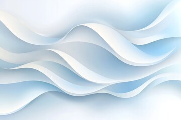 Fototapeta premium Abstract background with white and pastel blue color waves