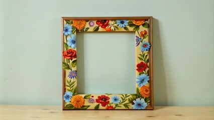 Floral Pattern Frame Mockup
