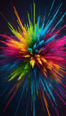 a dynamic background featuring an explosion of color using gradient mesh