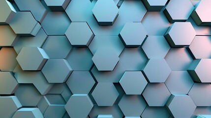 A seamless pattern of geometric hexagons with gradient shading, arranged in a honeycomb design, offering a futuristic and sleek wallpaper look. 8k UHD, suitable for high-quality printing or 
