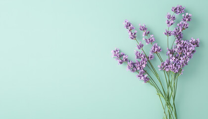 Obraz premium A single pastel color, such as mint green or lavender, providing a soothing and simple backdrop