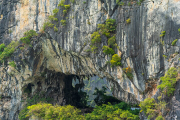 Rock cave in Ha Long Bay, Quang Ninh, Vietnam