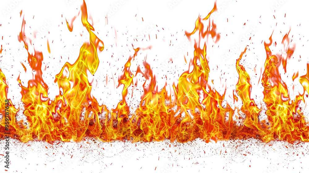 Aufkleber witness a dynamic display of flames erupting and swirling with energy, creating a captivating contra