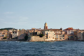 Fototapeta premium Saint-Tropez is a coastal town on the French Riviera, in the Provence-Alpes-Côte d'Azur region of southeastern France. It has long been popular with artists and attracted the international jet set in 