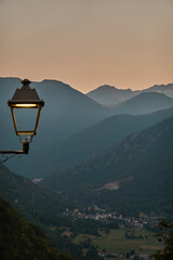 Views from Canejan in the Val de Aran towards the Aneto mountains. Pyrenees. Catalonia. Spain